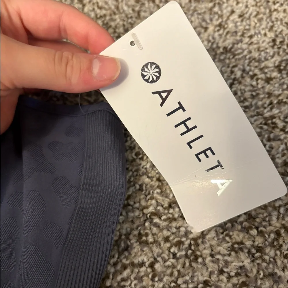 Athleta NWT Brooklyn Textured Jumpsuit Plus Size 24 Sleeveless Navy Blue Leopard - Picture 6 of 12
